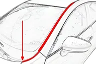 Водосток лобового стекла для Infiniti QX80 (2013-2016)