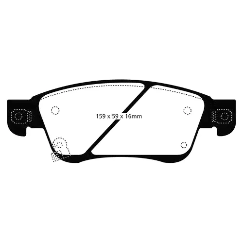 EBC Ultimax передние тормозные колодки для INFINITI Q60/G37/EX37/Skyline V36 (под 330мм диск)