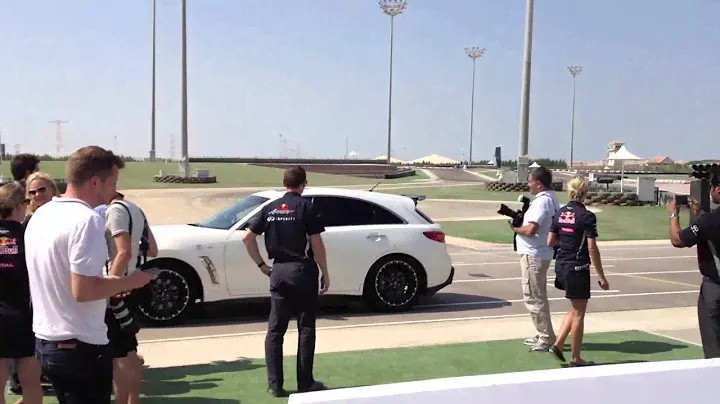 Sebastian Vettel driving the Infiniti FX Vettel Edition in Abu Dhabi