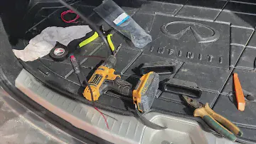 Infiniti Fx35 Fx45 Installing wireless rear view camera установка без проводной камеры заднего вида