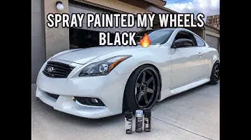 SPRAY PAINTING MY WHEELS BLACK!