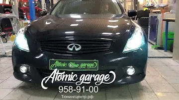 Infiniti G25 линзы Hella 3R + Probright alpha + ПТФ morimoto