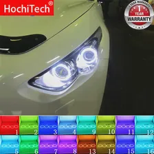 🛍 Разноцветный RGB светодиодный ангельские глазки Halo Ring Eye DRL RF пульт дистанционного управления для Infiniti FX QX70 FX35 FX37 FX50 2009 - 2013 Аксессуары
