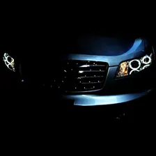 Вставки "ангельские глазки" в штатные фары, Infiniti FX35/45