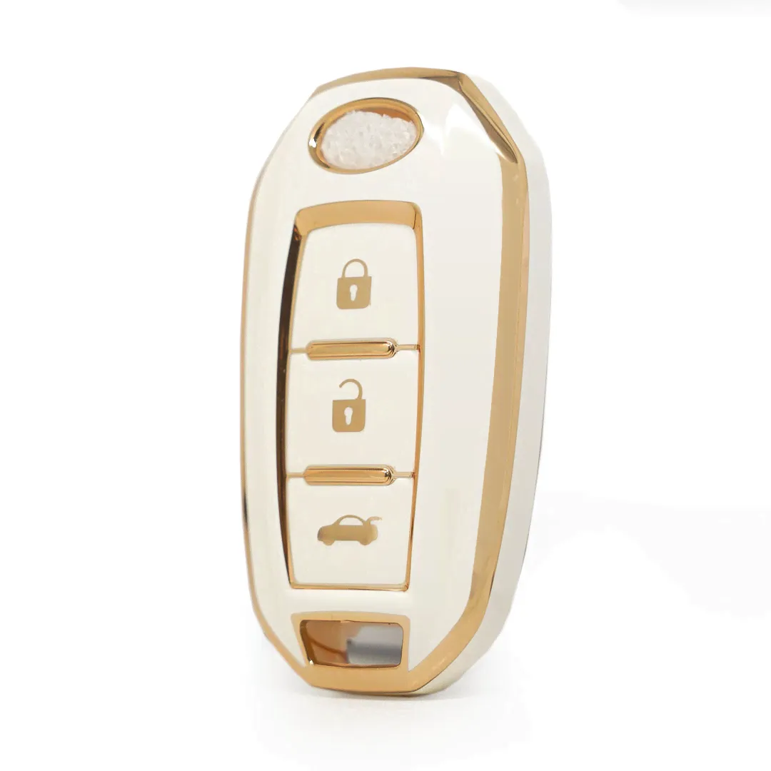 Нано Высококачественная крышка для Infiniti Remote Key 3 Кнопки Седан Белый цвет-0