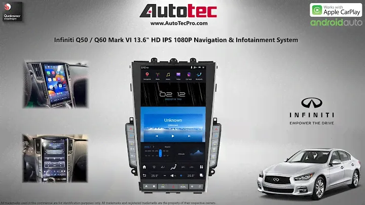 Infiniti Q50 / Q60 Mark VI 13.6" 1080P Navi. & Infotainment System - Apple CarPlay | Android Auto