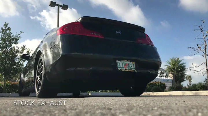 Infiniti G35 DNA Motoring exhaust swap (Before and After) LOUD