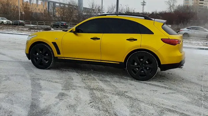 Infiniti fx37 wrapping teck wrap vch308 gold matte chrome инфинити фх37 золотой матовых хром пленка