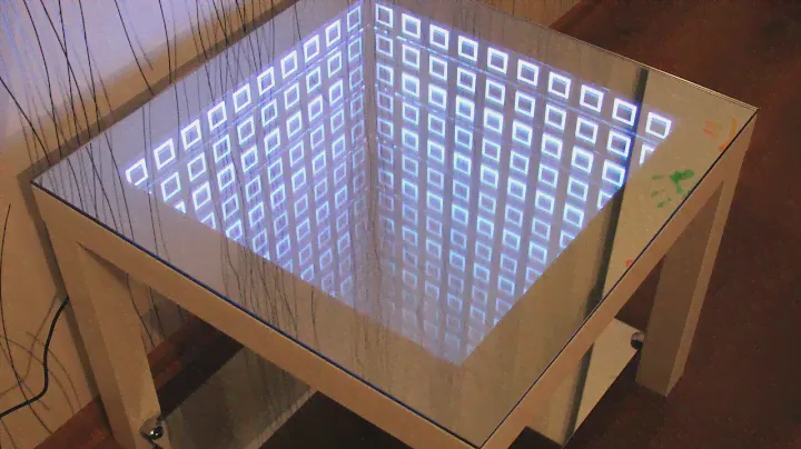 стол с подсветкой эффектом бесконечного зеркала infinity mirror