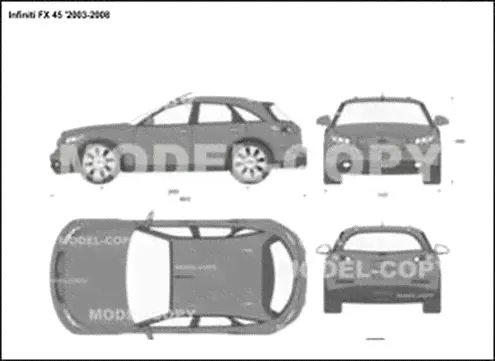 Infiniti FX 45 '2003-2008 - 2D-чертеж-0