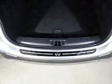 Накладка на задний бампер (лист зеркальный логотип Infiniti)
