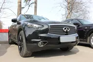Защитная сетка радиатора Infiniti FX37 2010-2012 /FX37 II 2012-2013 /QX70 2013- (дизель) black низ Premium